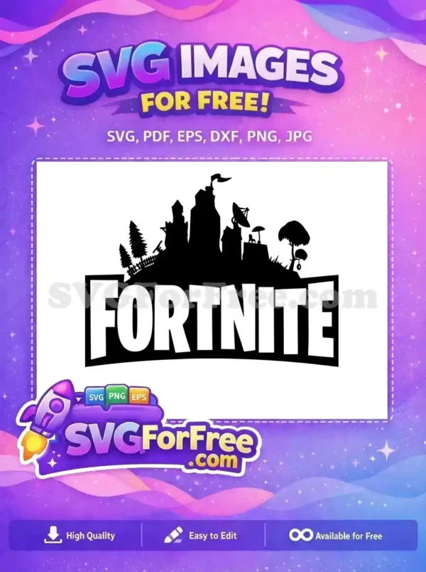 Free Landscape Silhouette Free Castle Satellite Fortnite Free SVG