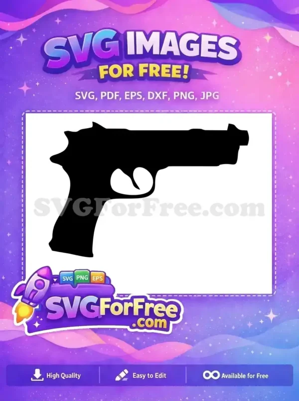Free Black Pistol Free Weapon Fortnite Free SVG