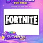 Free White Fortnite Free Game Logo Fortnite Free SVG - Instant Download