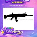 Free Assault Rifle Free Black Silhouette Fortnite Free SVG 1 - Instant Download