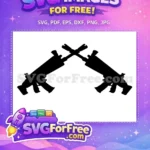 Free Black Assault Rifles Free Crossed Fortnite Free SVG - Instant Download