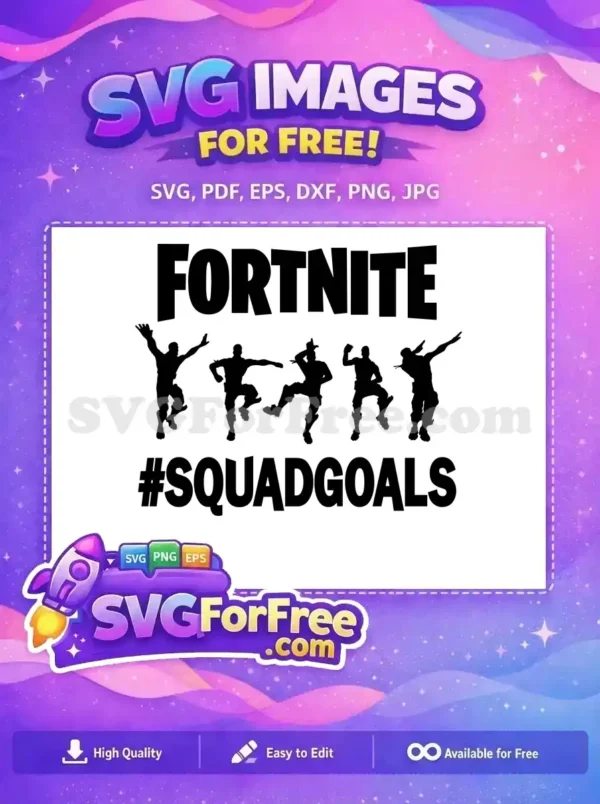 Free Squad Poses Free Silhouette Dancing Fortnite Free SVG