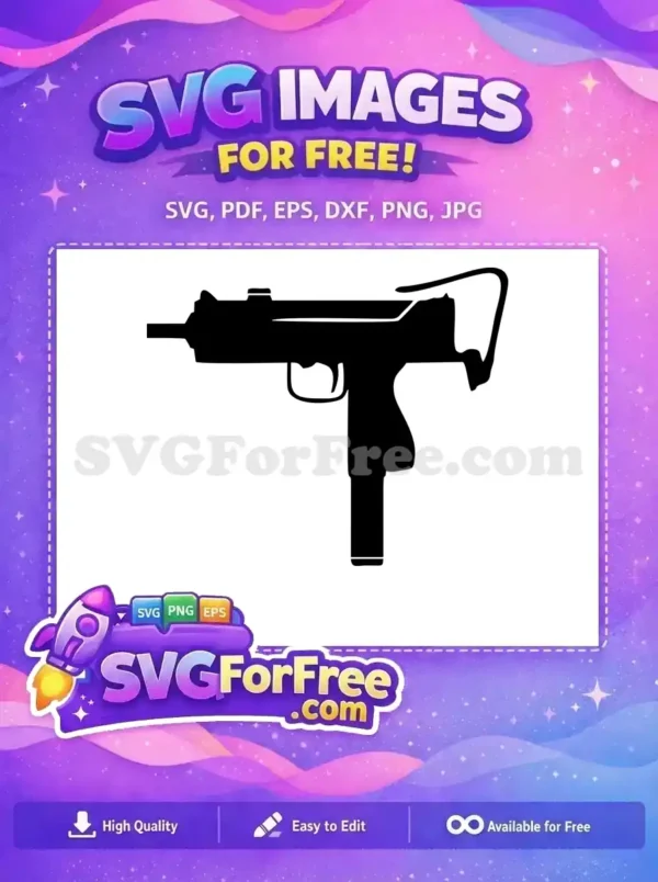 Free Black Gun Free Uzi Fortnite Free SVG