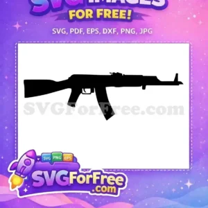 Free Black Assault Rifle Free Modern Gun Fortnite Free SVG