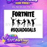 Free Squad Poses Free Black Silhouette Fortnite Free SVG - Instant Download