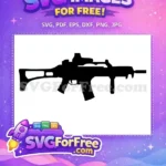 Free Assault Rifle Free Black Silhouette Fortnite Free SVG 2 - Instant Download