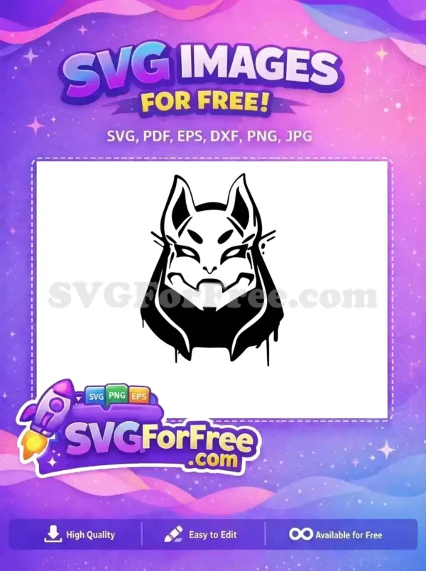 Free Black Kitsune Mask Free Dripping Ink Fortnite Free SVG 2 Free Black Kitsune Mask Free Dripping Ink Fortnite Free SVG 2