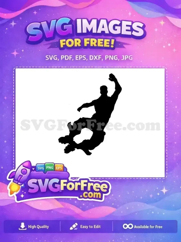 Free Leaping Silhouette Free Fortnite Character Victory Free SVG Free Leaping Silhouette Free Fortnite Character Victory Free SVG