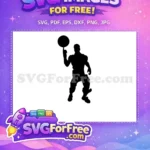 Free Black Silhouette Free Basketball Spinning Fortnite Free SVG - Instant Download