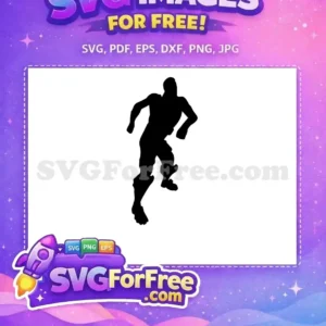 Free Black Silhouette Free Dancing Fortnite Pose Free SVG 1