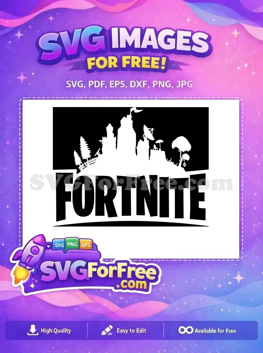 Free Fortnite Landscape Free Black White Fortnite Free SVG