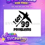 Free Pickaxe Silhouette Free I Got 99 Problems Fortnite Free SVG 2 - Instant Download