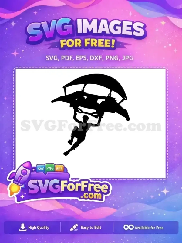 Free Glider Silhouette Free Character Hanging Fortnite Free SVG Free Glider Silhouette Free Character Hanging Fortnite Free SVG