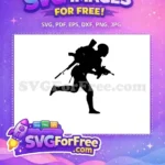 Free Running Silhouette Free Dual Wielding Fortnite Free SVG - Instant Download