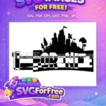 Free Black Landscape Free Fortnite Scene Silhouette Free SVG - Instant Download