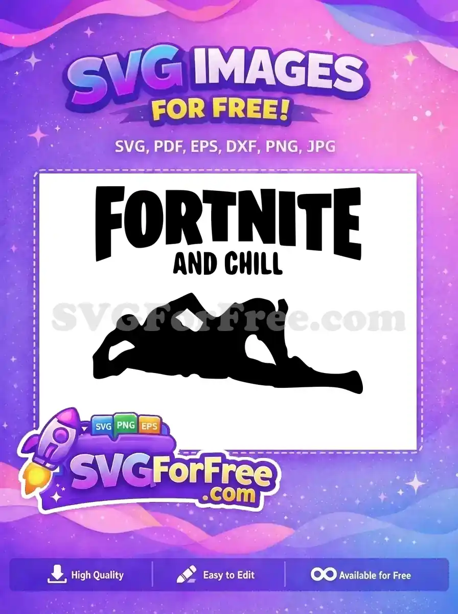 Free Fortnite Chill Pose Free Silhouette And Chill Free SVG