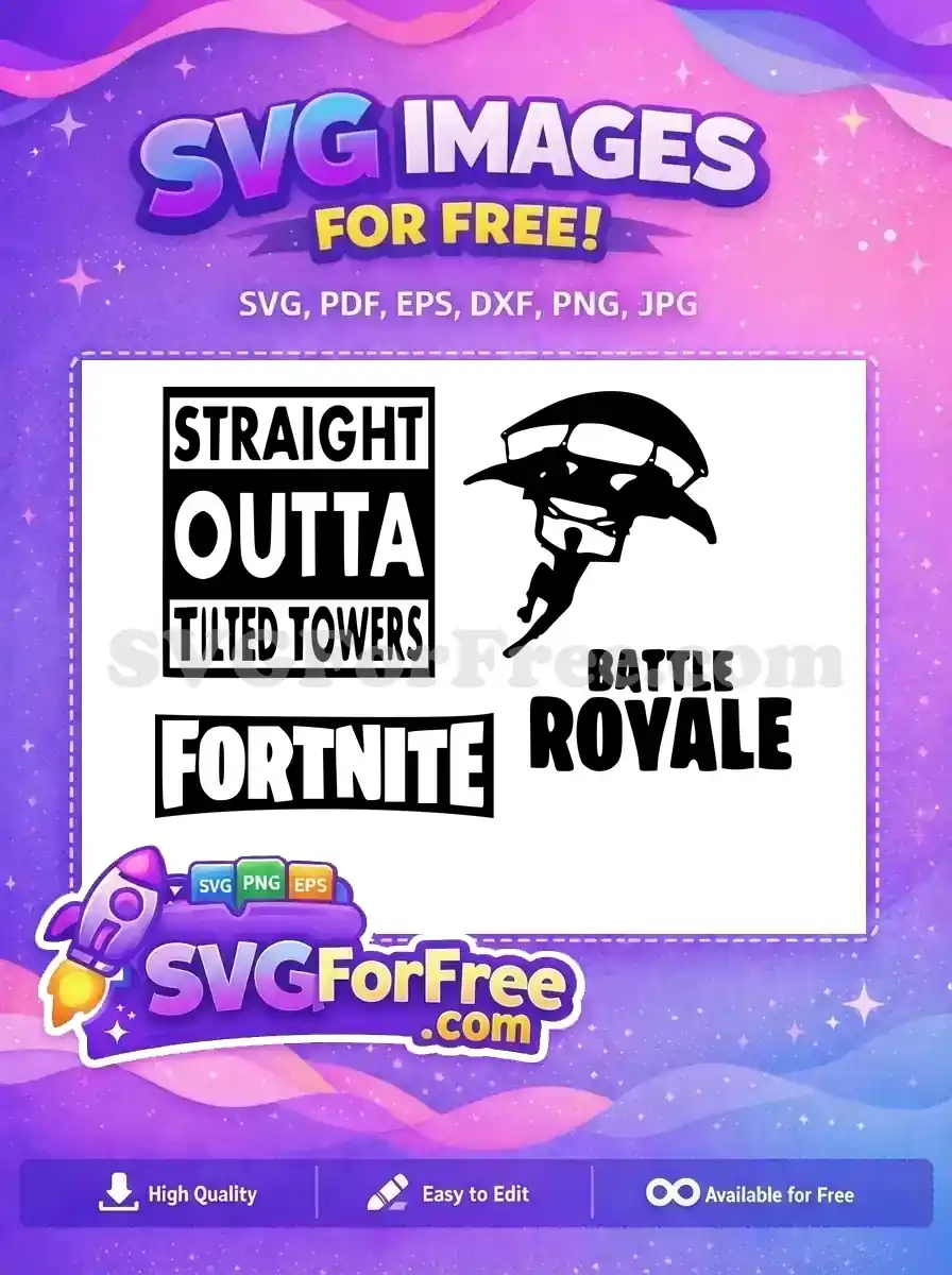 Free Battle Royale Free Tilted Towers Fortnite Free SVG