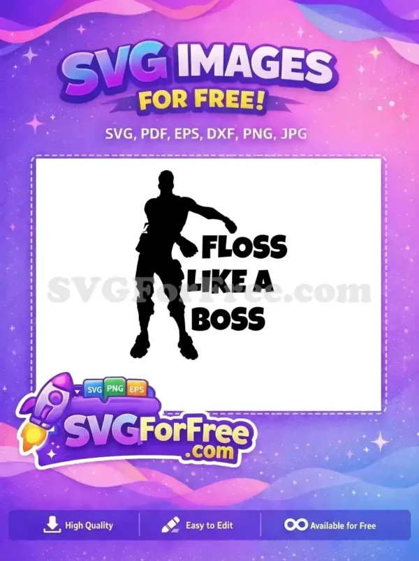 Free Floss Dance Free Silhouette Fortnite Free SVG