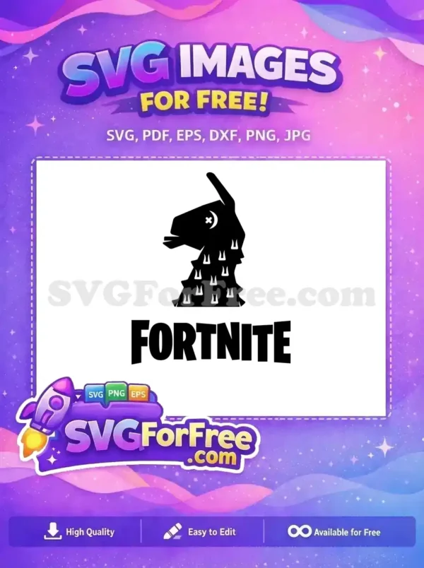 Free Black Llama Pinata Free X Eyes Fortnite Free SVG