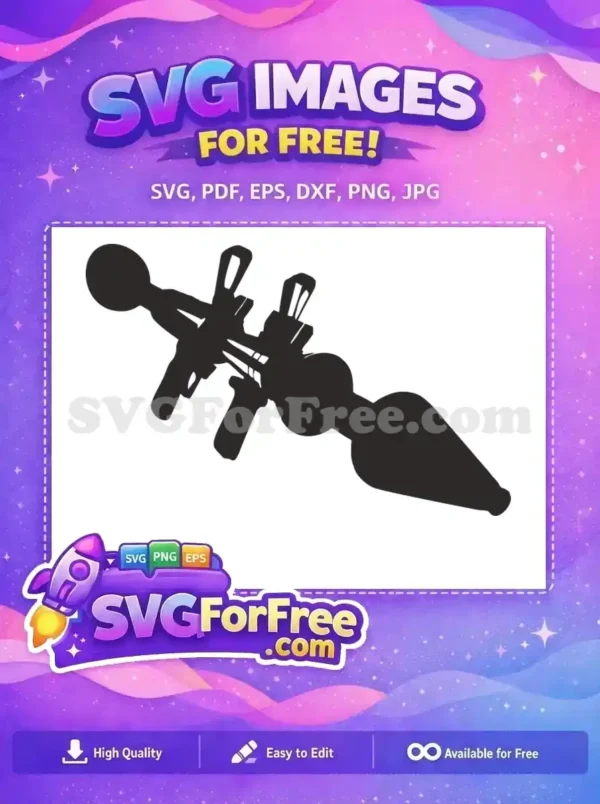 Free Fortnite Rocket Launcher Free Black Silhouette Video Game Free SVG