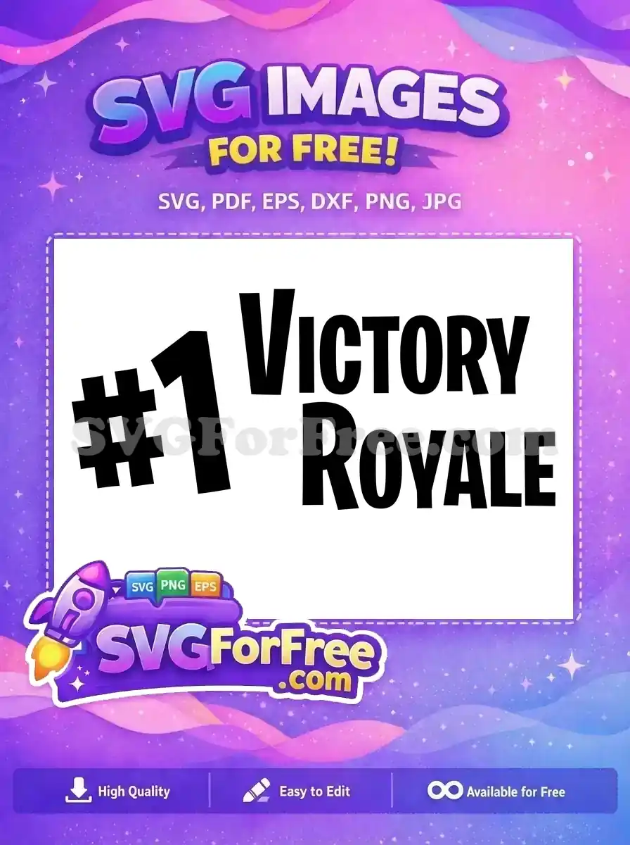 Free Number One Free Victory Royale Fortnite Free SVG 4