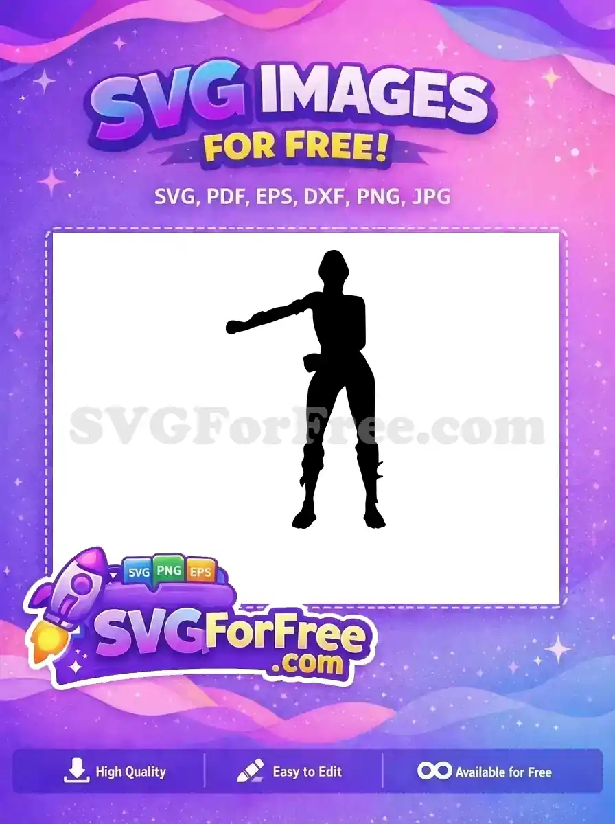 Free Black Silhouette Free Fortnite Dance Pose Free SVG 2