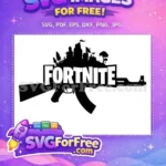 Free Black Gun Free Fortnite Cityscape Fortnite Free SVG - Instant Download