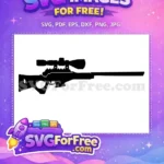 Free Sniper Rifle Free Black Silhouette Fortnite Free SVG 1 - Instant Download