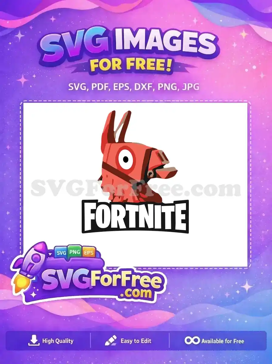 Free Red Llama Free Pinata Head Fortnite Free SVG