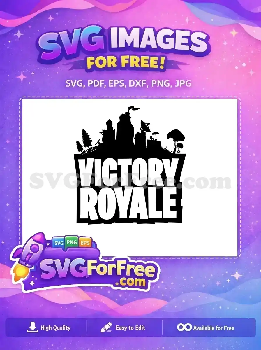 Free Fortnite Castle Free Trees Victory Royale Free SVG