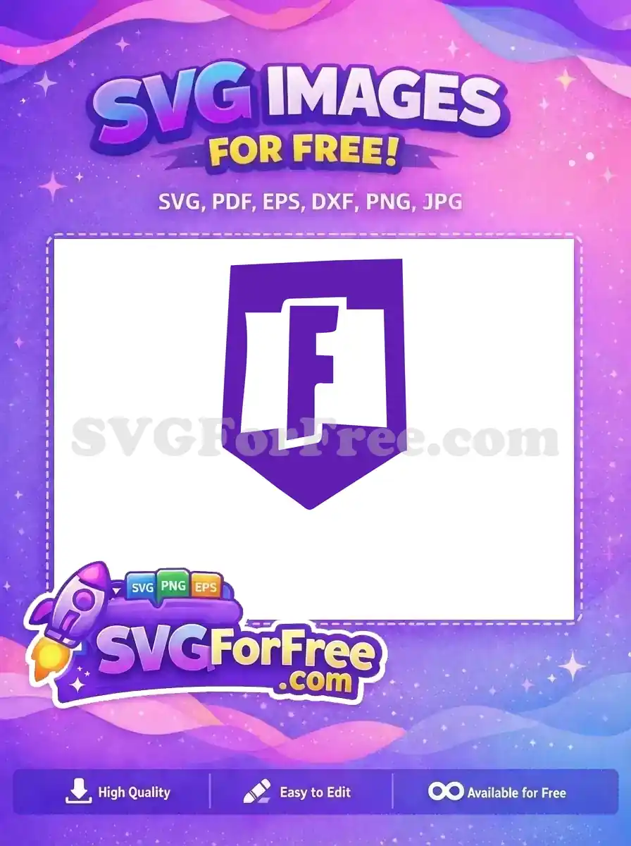 Free Purple Letter F Free Fortnite Logo Free SVG