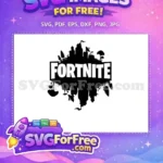 Free Fortnite Logo Black Silhouette Free Island Map Trees Fortnite Battle Royale Free SVG - Instant Download