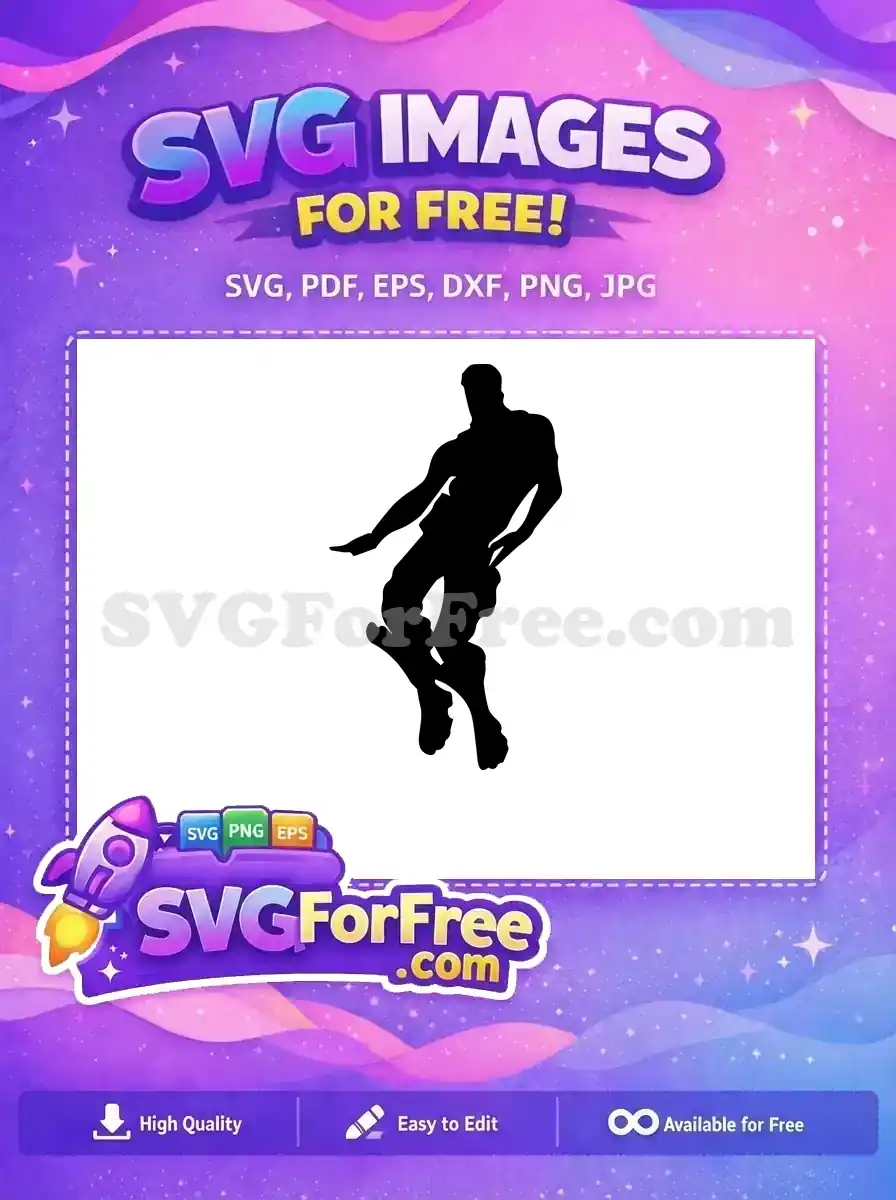 Free Black Silhouette Free Floss Dance Fortnite Free SVG 2