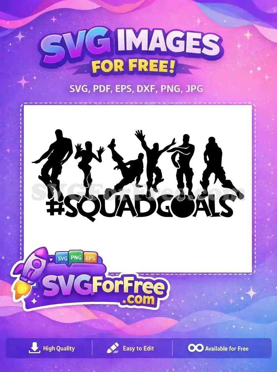 Free Silhouette Dancing Free Squad Goals Fortnite Free SVG