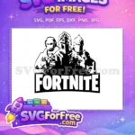 Free Fortnite Characters Trio Free Black and White Fortnite Free SVG - Instant Download