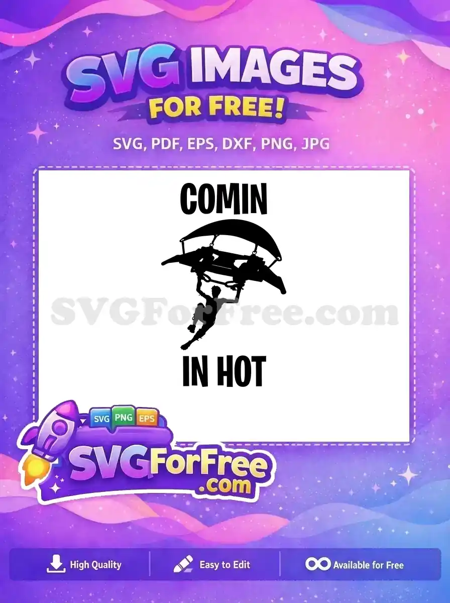 Free Glider Silhouette Free Comin In Hot Fortnite Free SVG 2