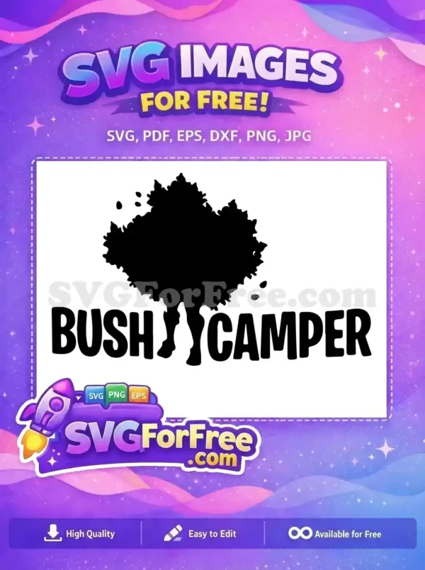Free Bush Camper Silhouette Free Fortnite Vector Free SVG