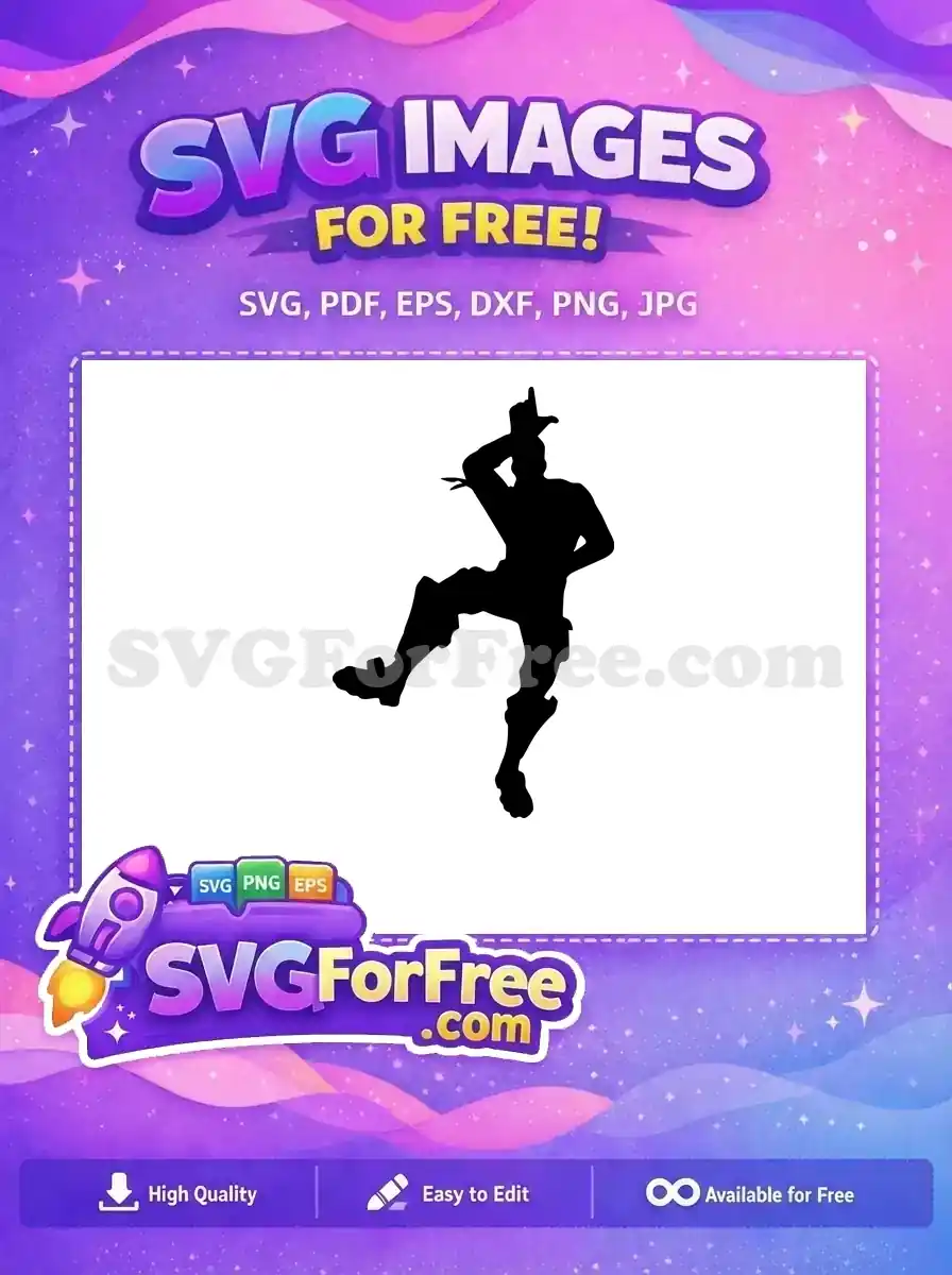 Free Fortnite Character Free Black Silhouette Fortnite Free SVG 3