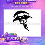 Free Glider Silhouette Free Skydiving Pose Fortnite Free SVG - Instant Download