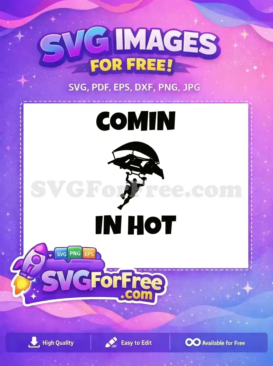 Free Glider Silhouette Free Comin In Hot Fortnite Free SVG 3