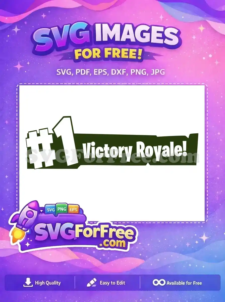 Free Number One Free Victory Royale Fortnite Free SVG 6