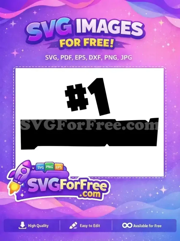 Free Number Sign Free Number One Fortnite Free SVG