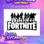 Free Black Silhouette Free Squad Wielding Weapons Fortnite Free SVG - Instant Download