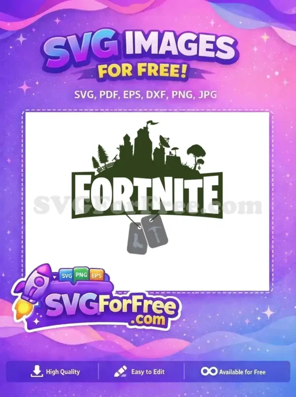 Free Dark Green Island Free Gun Pickaxe Fortnite Free SVG