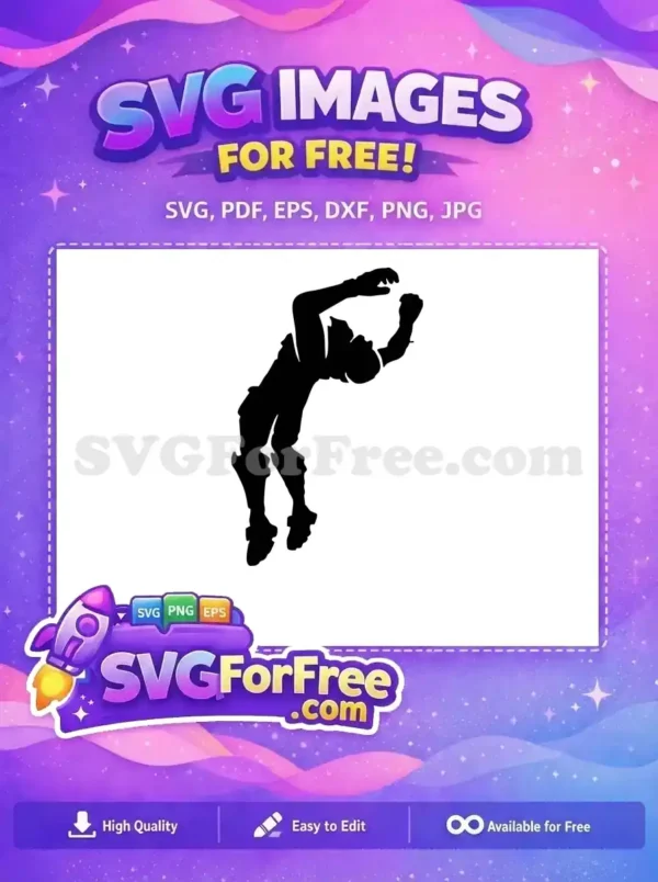 Free Leaping Silhouette Free Intense Action Fortnite Free SVG