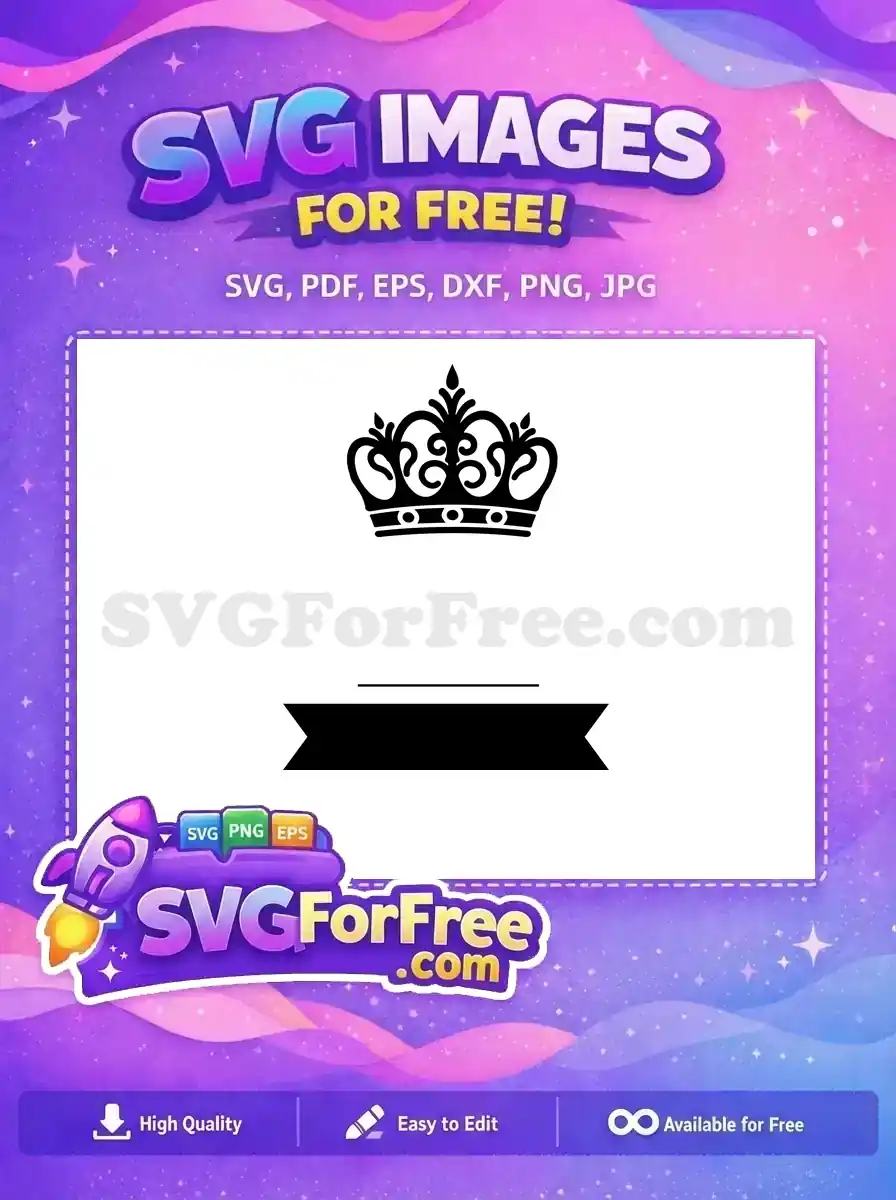 Free Ornate Crown Free Banner Frames Free SVG