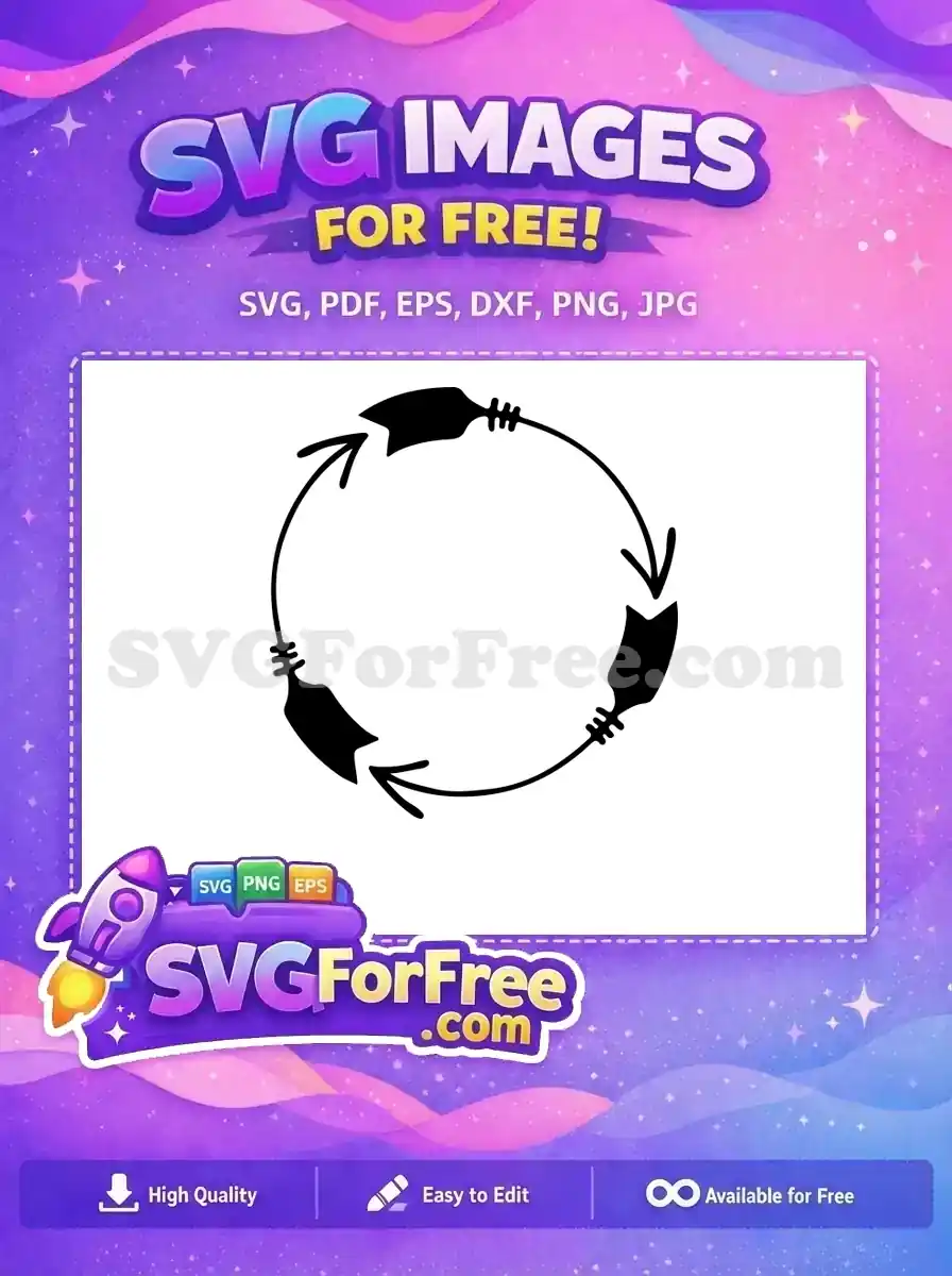 Free Circular Arrow Frame Free Black Borders Category 1 Free SVG