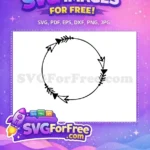 Free Arrow Circle Frame Free Black Line Art Frames Free SVG - Instant Download