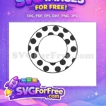 Free Black Polka Dot Free Circle Frames Art Free SVG - Instant Download