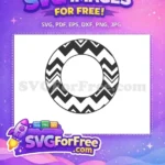 Free Zigzag Pattern Free Circle Border Frames Free SVG - Instant Download